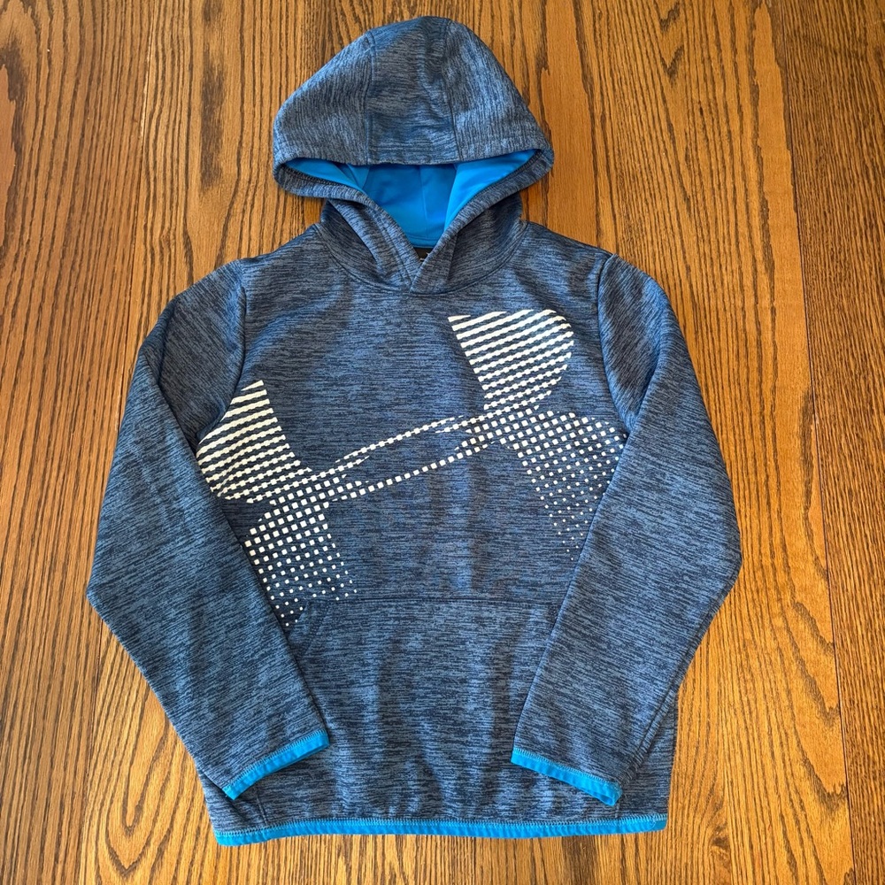 Under Armour Heathered Blue Hoodie with Logo